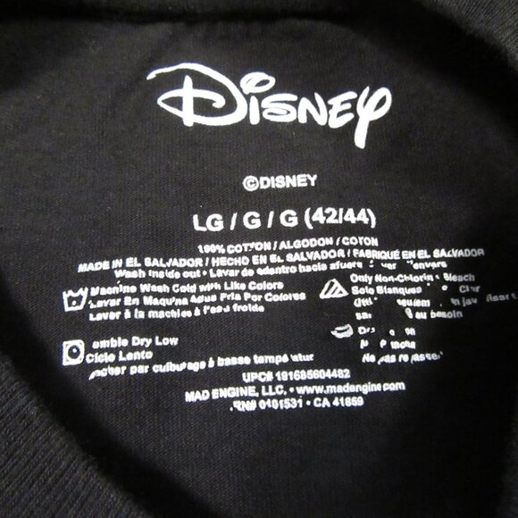 Disney Men's Long Sleeve T-Shirt Large Black Mickey Mouse Graphic Print Shirt - Picture 5 of 9
